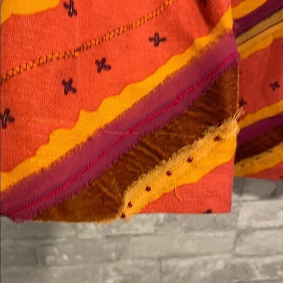 Zayla Bohemian Printed Orange Women’s Jacket Rare Size Medium - Picture 5 of 16